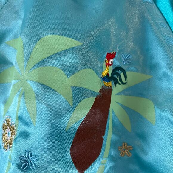 Disney Moana Satin Varsity Jacket Coat Size 4 - Picture 10 of 10